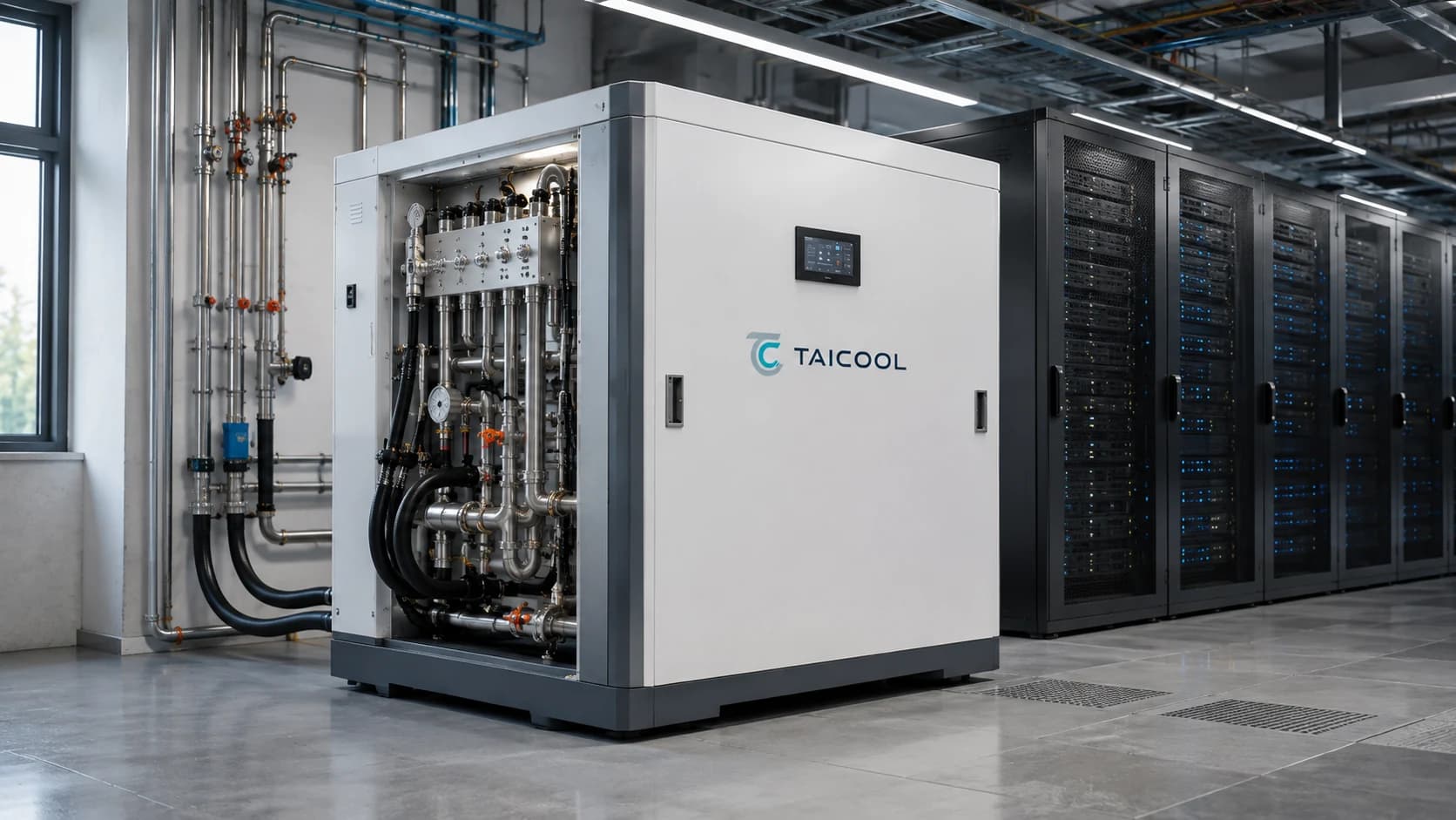 TAICOOL liquid cooling infrastructure in a data center